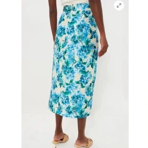 Tuckernuck NEW Waters Edge Hydrangea Kennedy Front Slit Midi Skirt Size XX Large - Picture 2 of 6